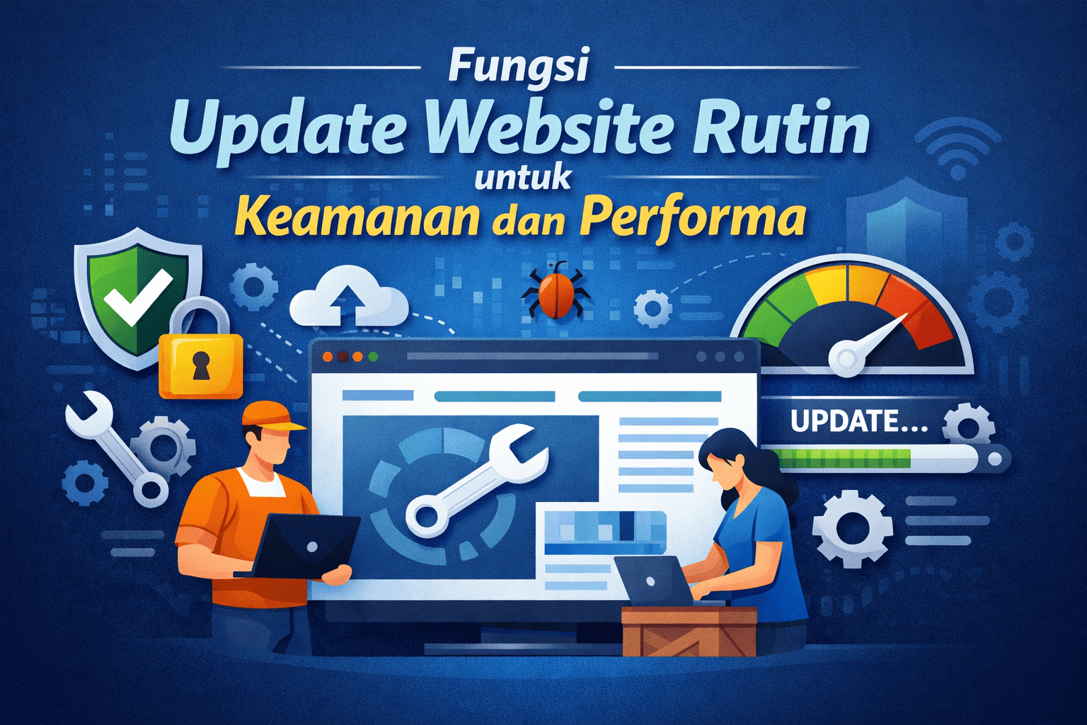 fungsi update website rutin