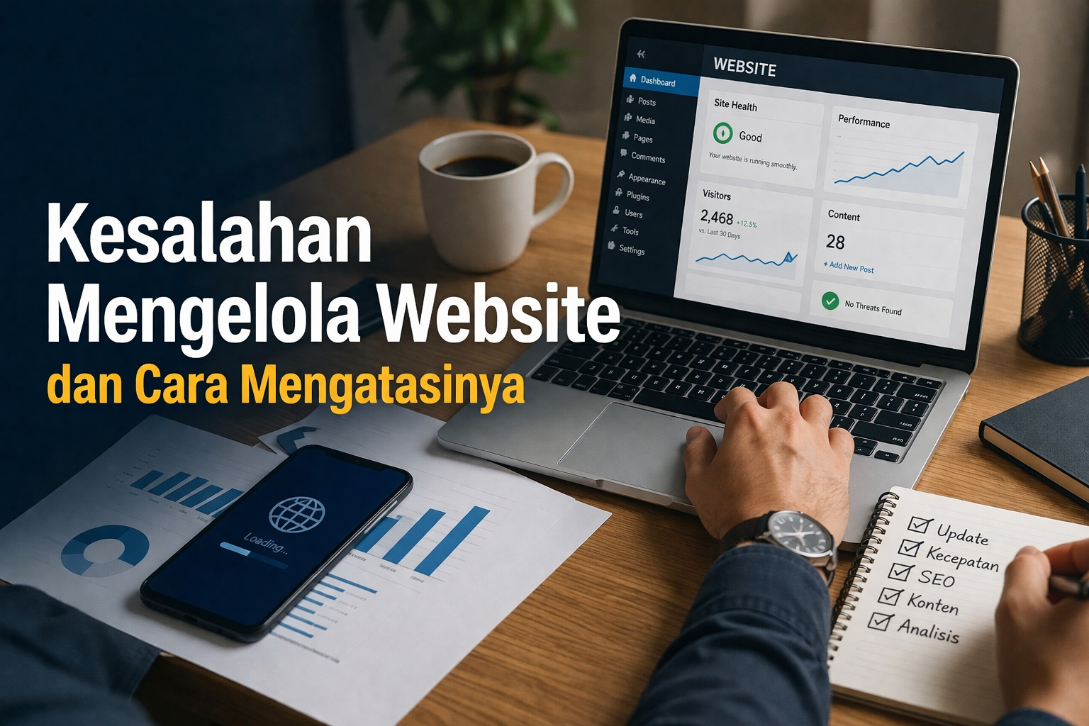 kesalahan mengelola website